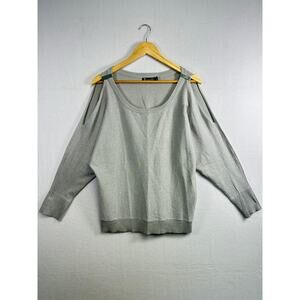 Casual Chic Gray Silver Sparkle Sweater Top - Size‎ L, Career & Formal